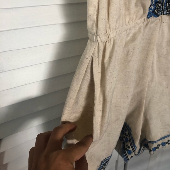 ANGIE embroidered linen jumpsuit - Picture 3 of 4